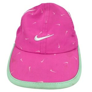 Nike Featherlight‎ Dri-Fit Toddler Baseball Cap Pink Swoosh Print Adjustable
